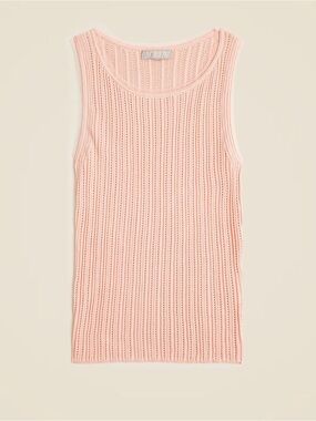 J. Crew Tulle-trim sweater-tank in premium ultra-fine cotton